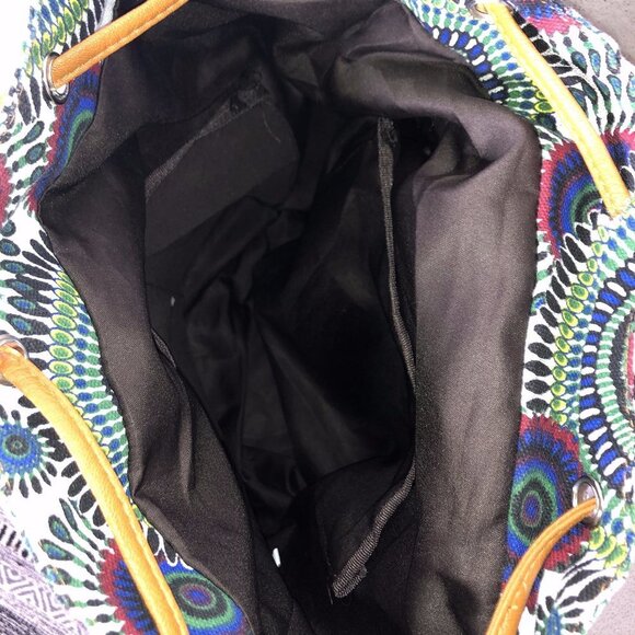 Womens Multicolor Medallion Print Canvas Backpack main image 7